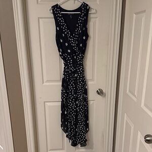 Love & Legend Black and White Asymmetrical Polka Dot Dress